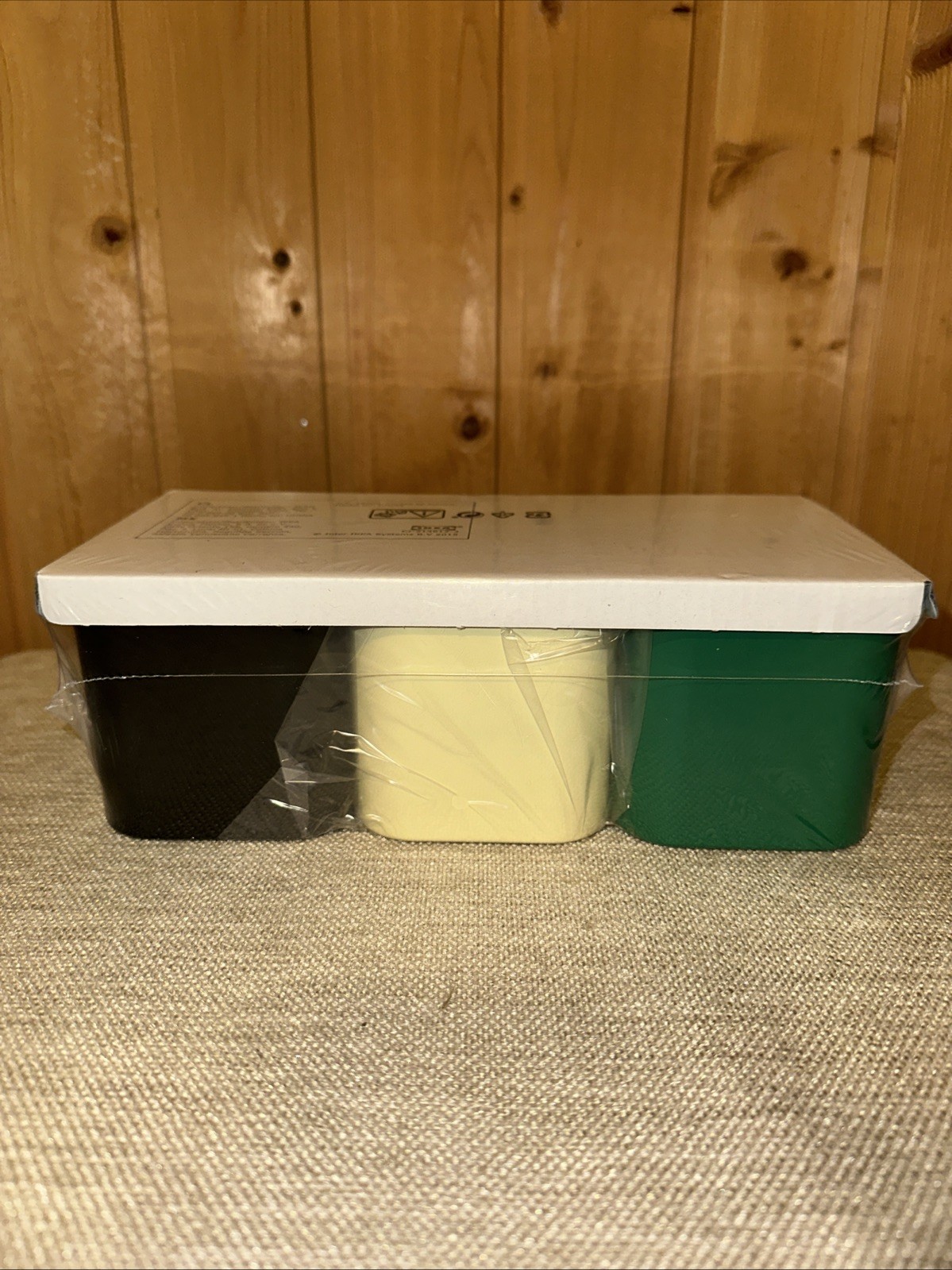 IKEA SKADIS Steel Container Storage For Pegboard Set of 3 Black Green Beige