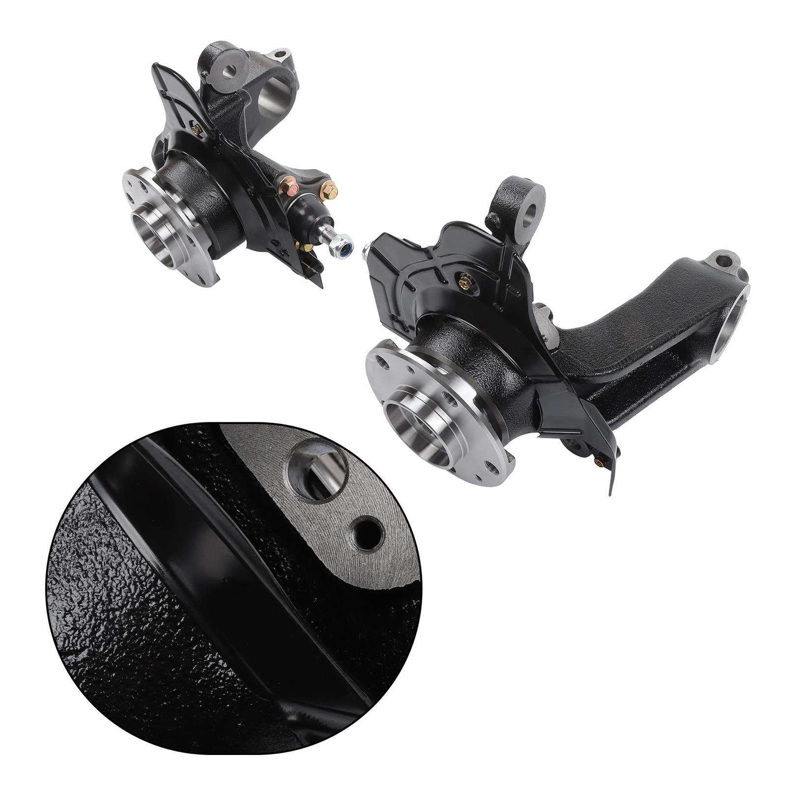 For Ram ProMaster 2014-2020 2Pcs Front LH & RH Steering Knuckle & Hub Bearing