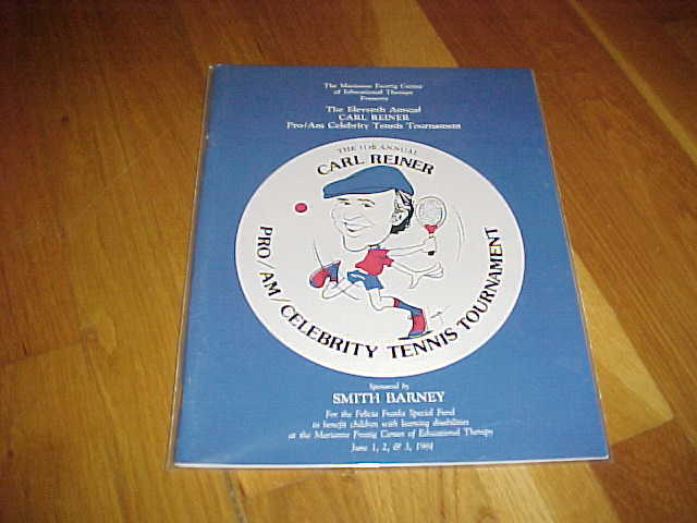 1984 Carl Reiner Pro Am Celebrity Tennis Tournament Tennis Program