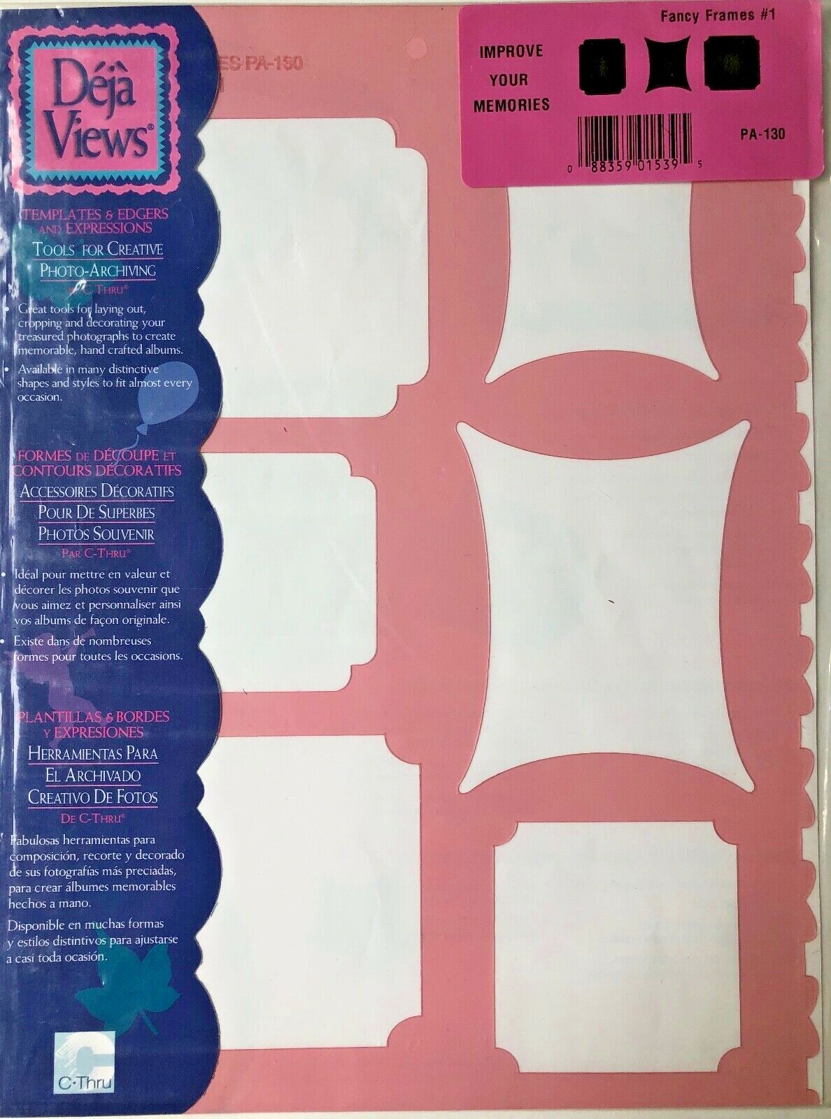 C-Thru Deja View Templates - Fancy Frames 1 - PA130 - NEW