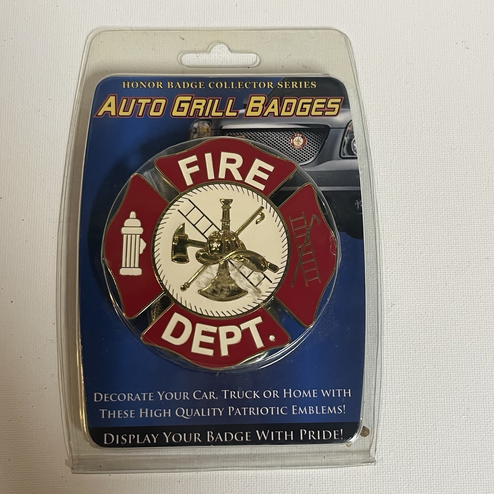 All Weather Auto Grill Badge Fire Department Firefighter Badge Collector Series