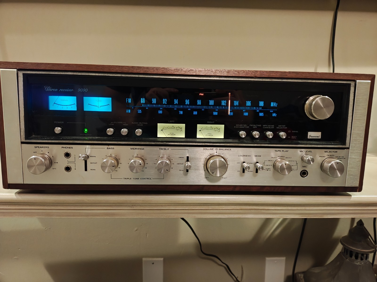 Sansui 9090 Vintage Receiver — Recently Serviced, Excellent Working Condition.