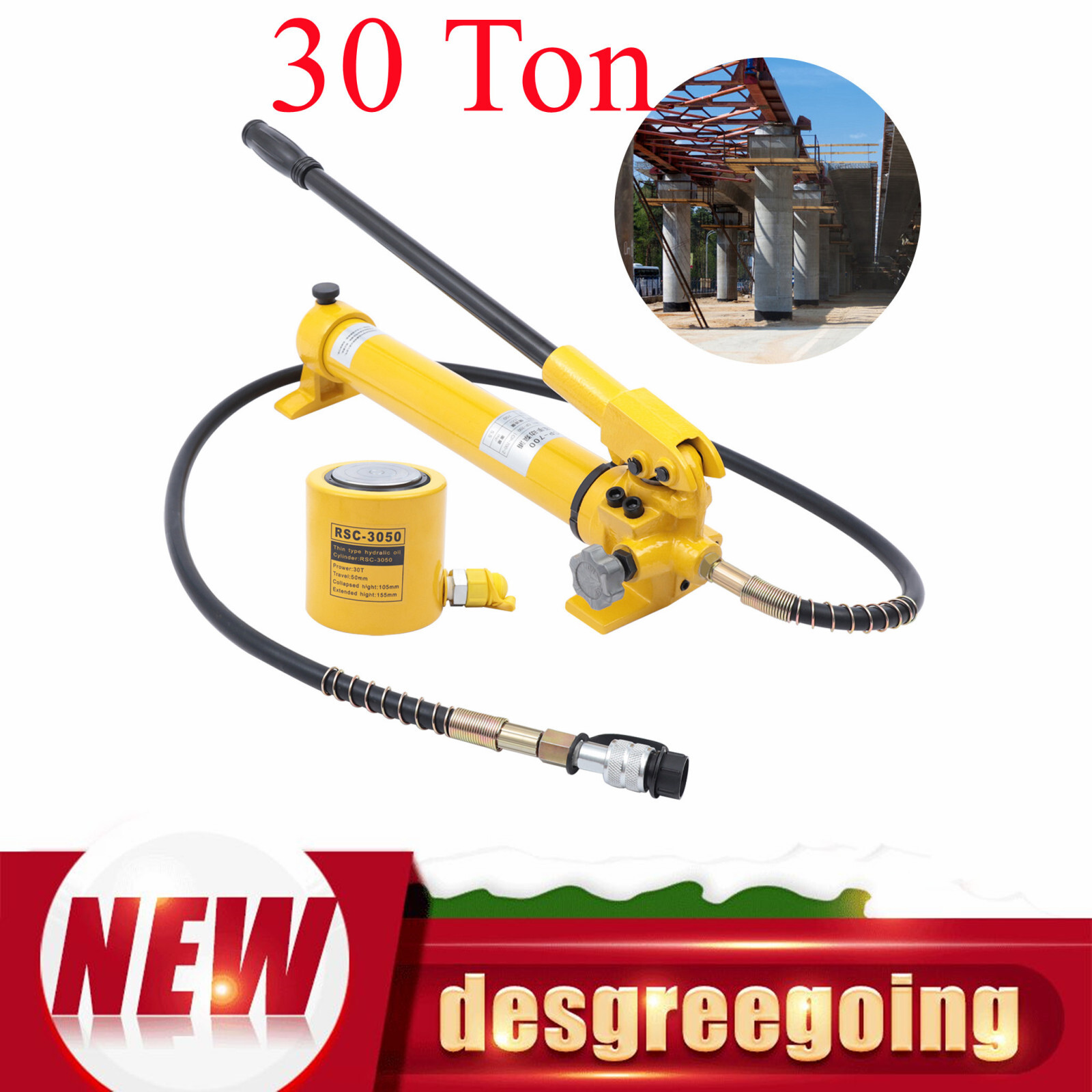 30 Ton Hydraulic Jack Porta Power Repair Kit Auto Shop Tool Lift Ram w/Hand Pump