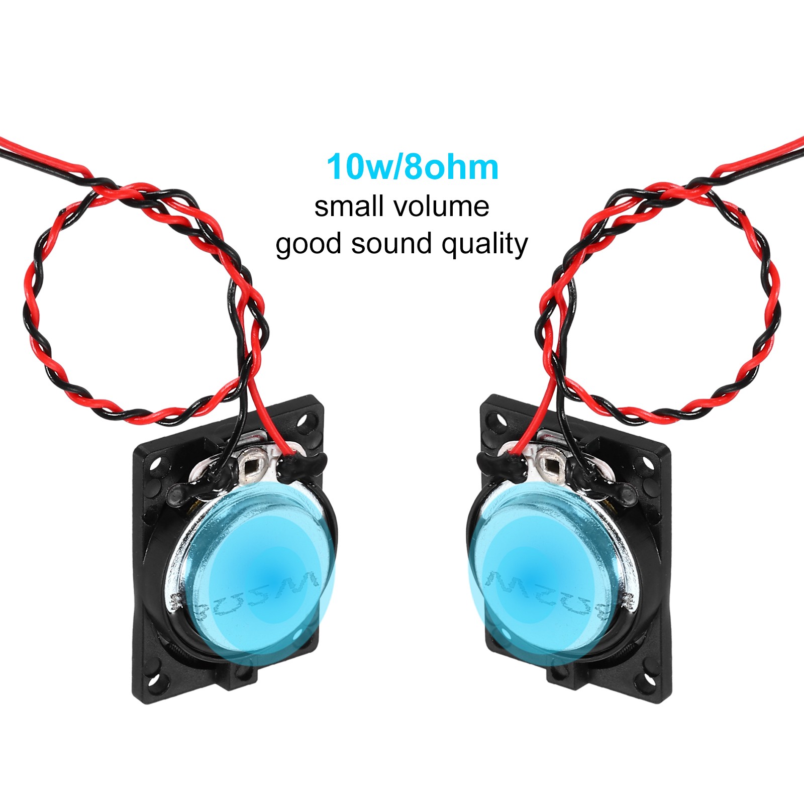 6 Pcs 3W 8 Ohm Small Speakers Metal Shell Round Internal Micro Magnet Speaker