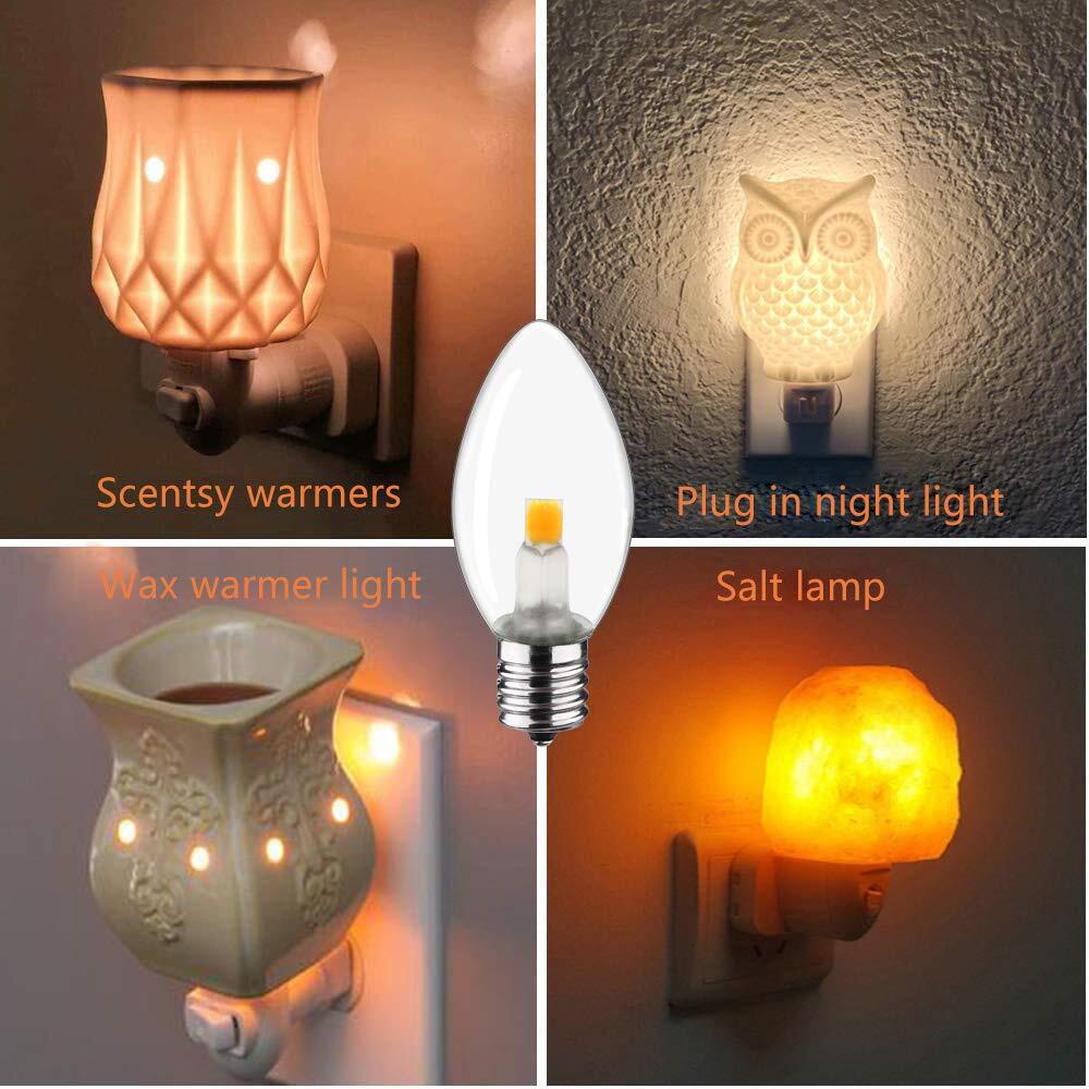 Night Light Bulb – C7 E12 LED Bulbs – Candelabra, 0.6 Watt Equivalent 7W -6 Pack