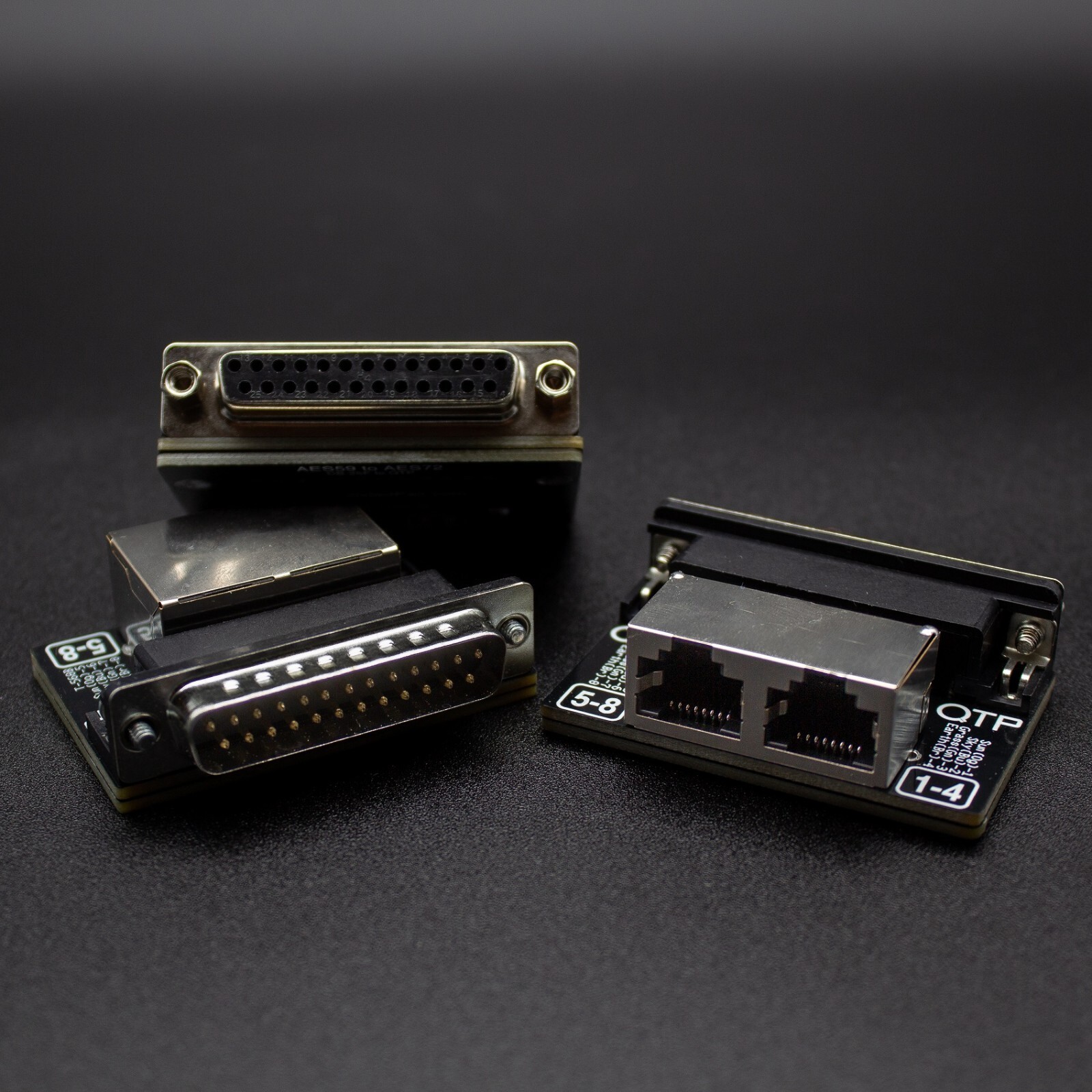 Quad Twisted Pair DB25/DSub to QTP/AES72-4E/Cat5e