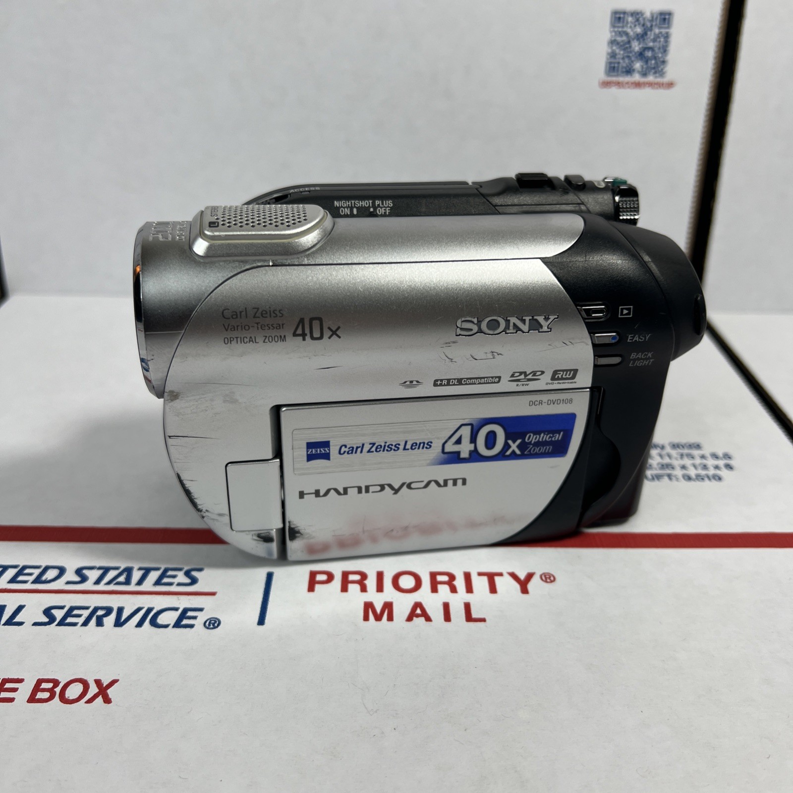 Sony DCR-DVD108 Handycam 40x Zoom w/ Battery No Charger - SAME DAY - WARRANTY