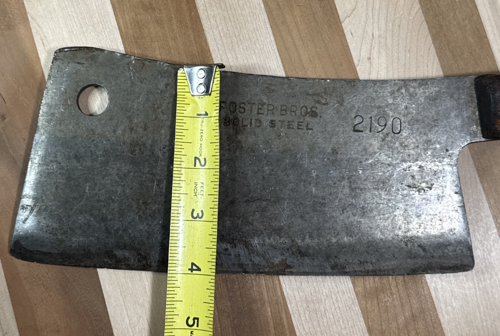 Foster Bros Vintage Solid Steel 2190 Meat Cleaver