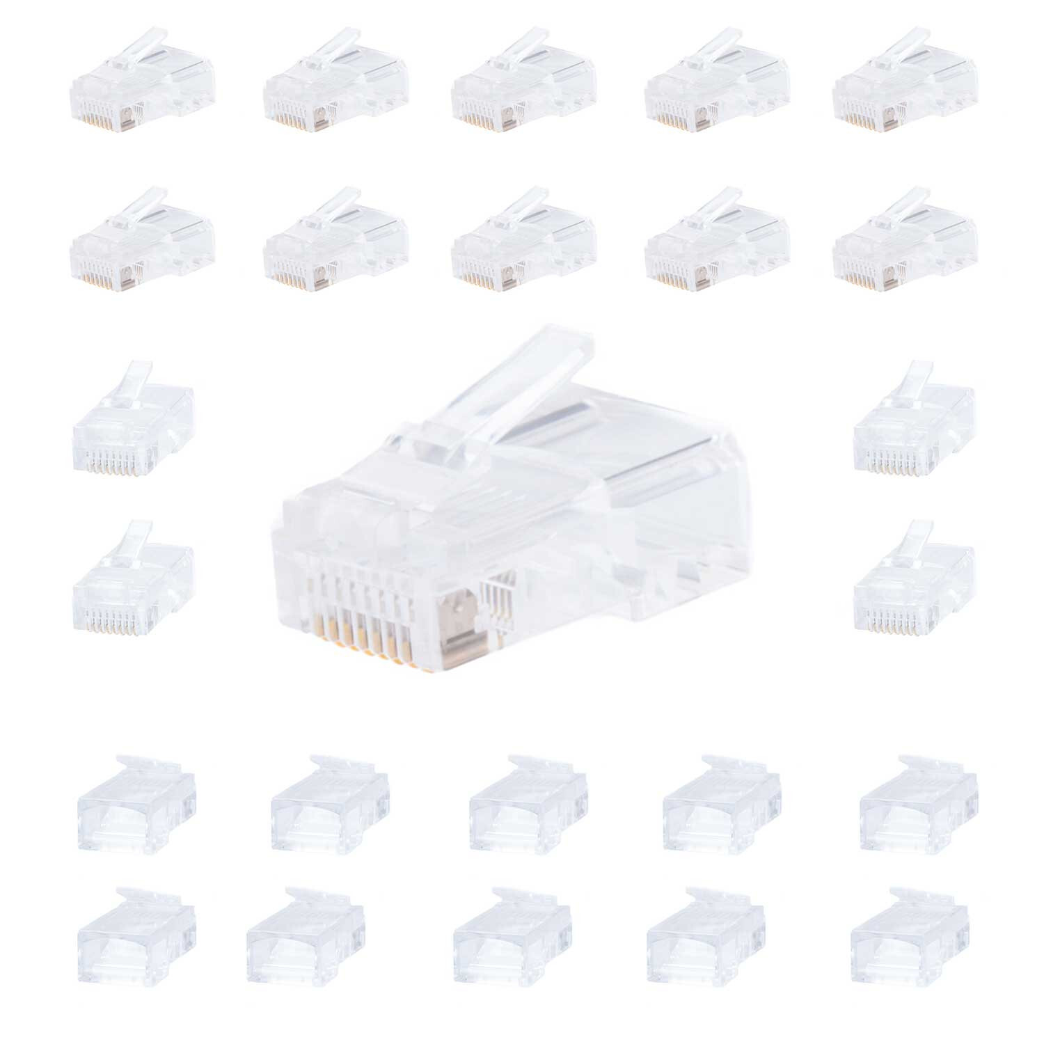 1000 Pack Cat6 RJ45 Network Modular Plug UTP Cable Connector End Pass Through EZ