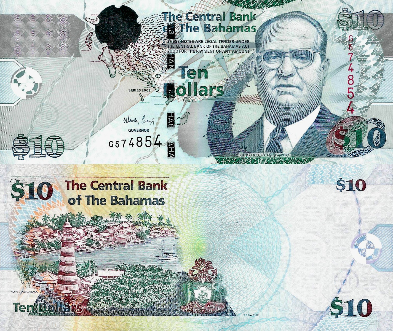 Bahamas 2009 - 10 dollars - Pick 73 UNC