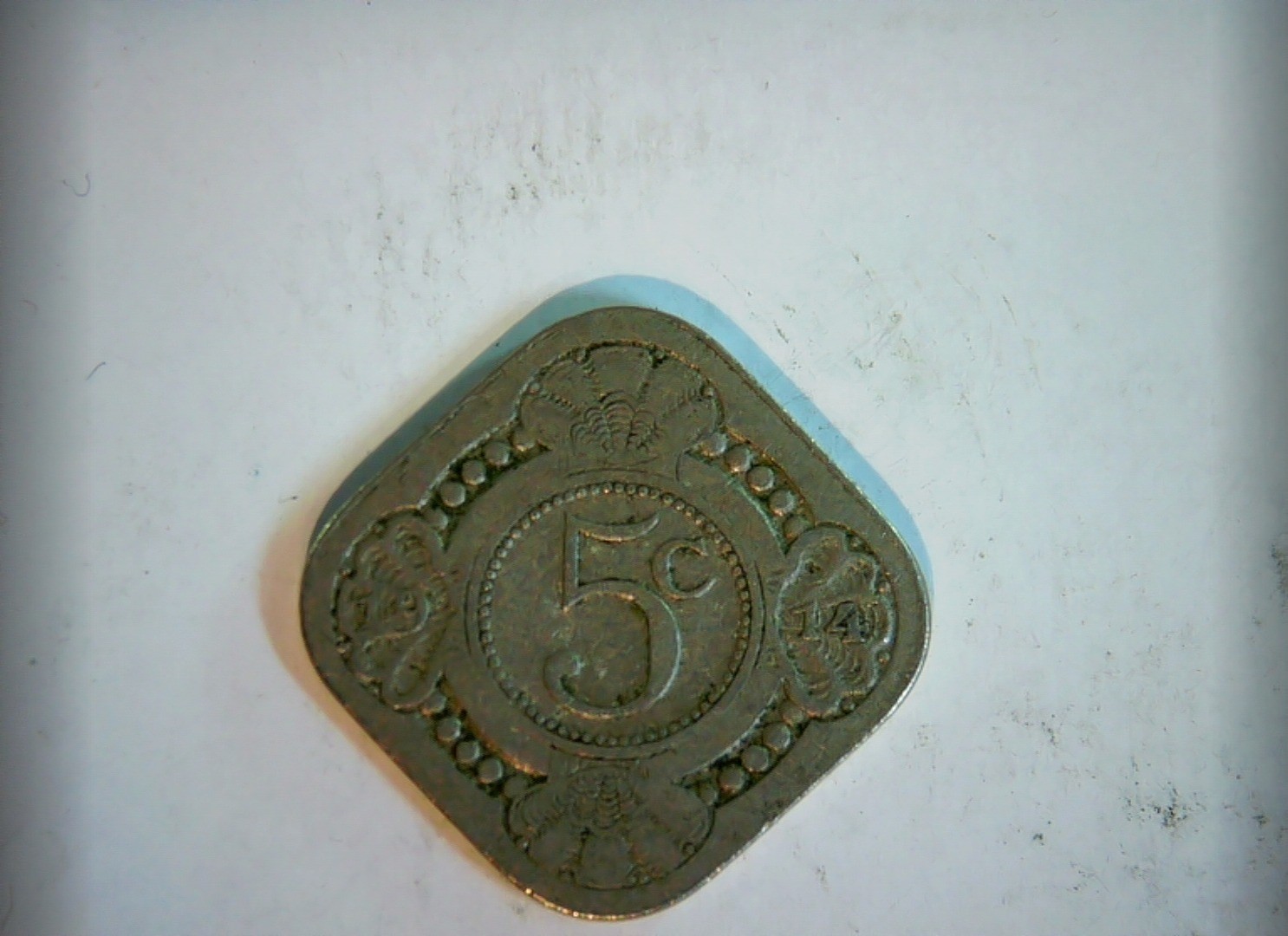 Netherlands 1914 5 Cents Wilhelmina 5 Cent (square with rounded corners) Coin