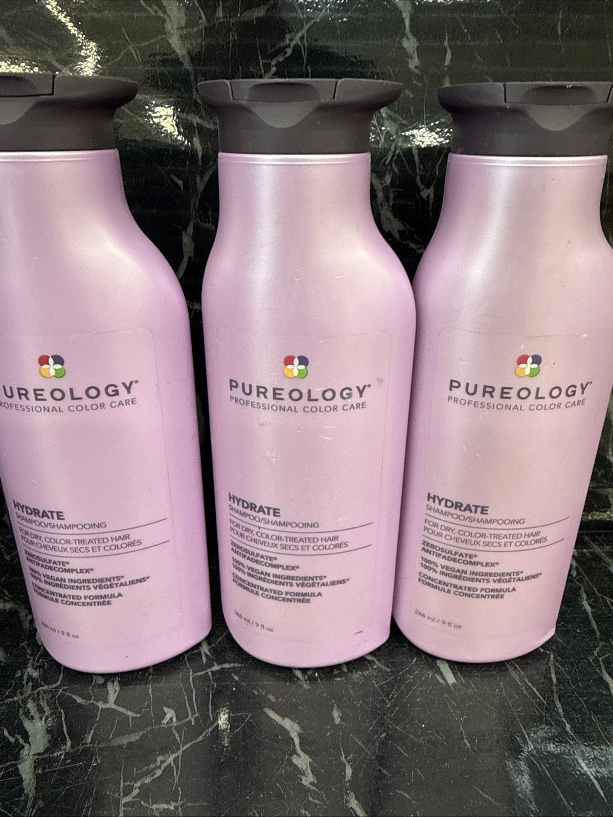 3x Pureology Hydrate Shampoo - 9 oz - NEW