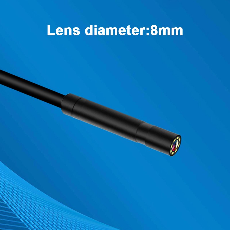 1080P HD LED Handheld Industrial Endoscope 8mm Borescope Inspection Snake Camera