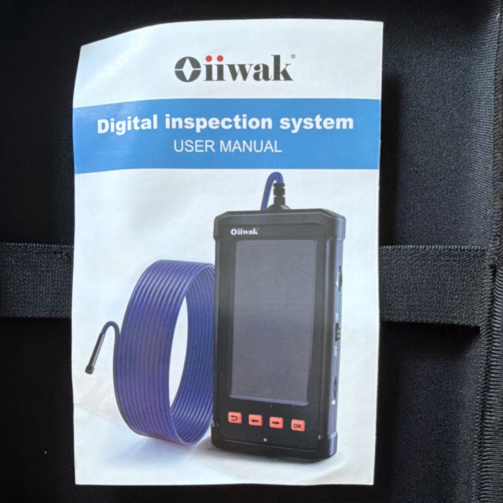 Oiiwak Digital Inspection Camera Flexible Shaft LCD Display
