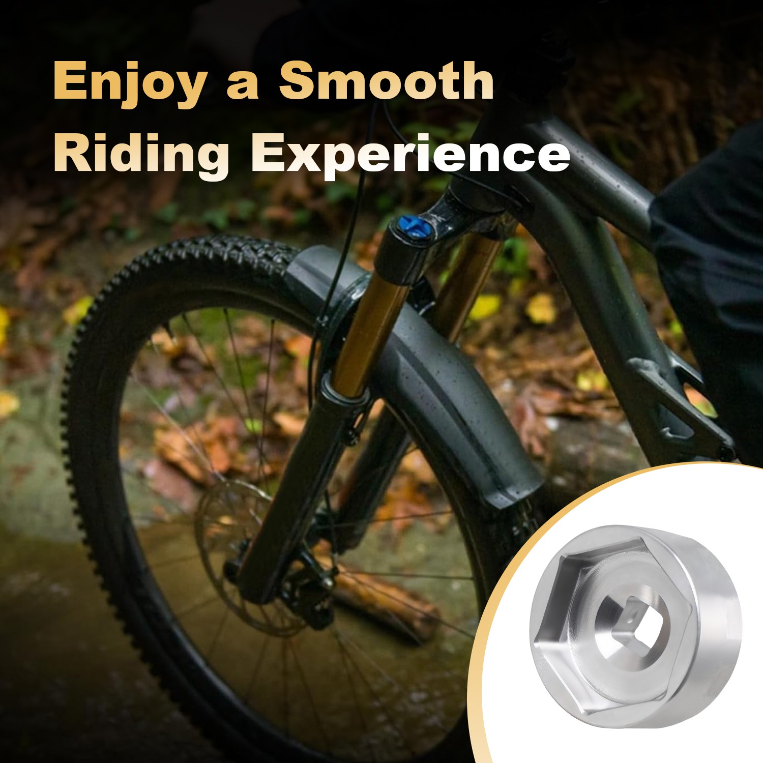 1x Fork Topcap Socket 32mm Drive Flat Socket for Mountain Bike 36/38/40 Series