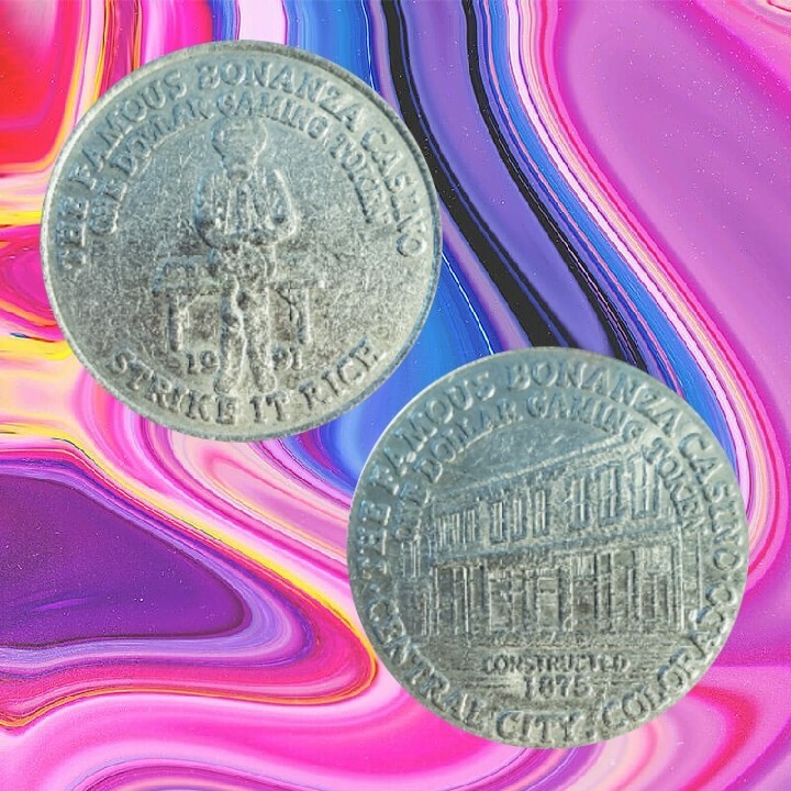 1991 The Famous Bonanza Casino Gaming Token / Coin  Central City, Colorado t1567