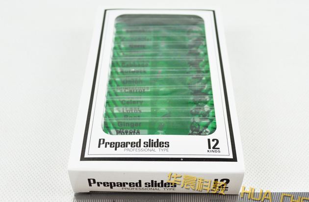 12PCS roots, stems Prepared Microscope Slides of Plants
