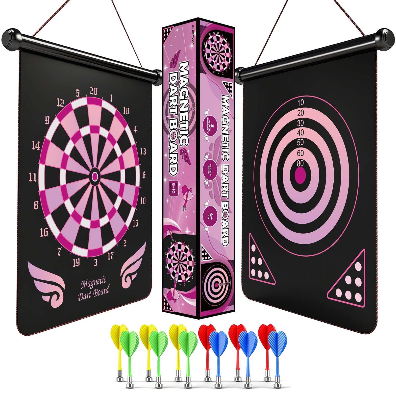 Gifts for 6 7 8 9 10 11 12 13 14 15 16 Years Old Girl, Magnetic Dart Board fo...