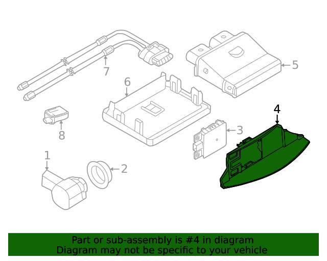 Genuine Audi Blind Spot Detection System Warning Sensor Bracket 85H-907-693-A
