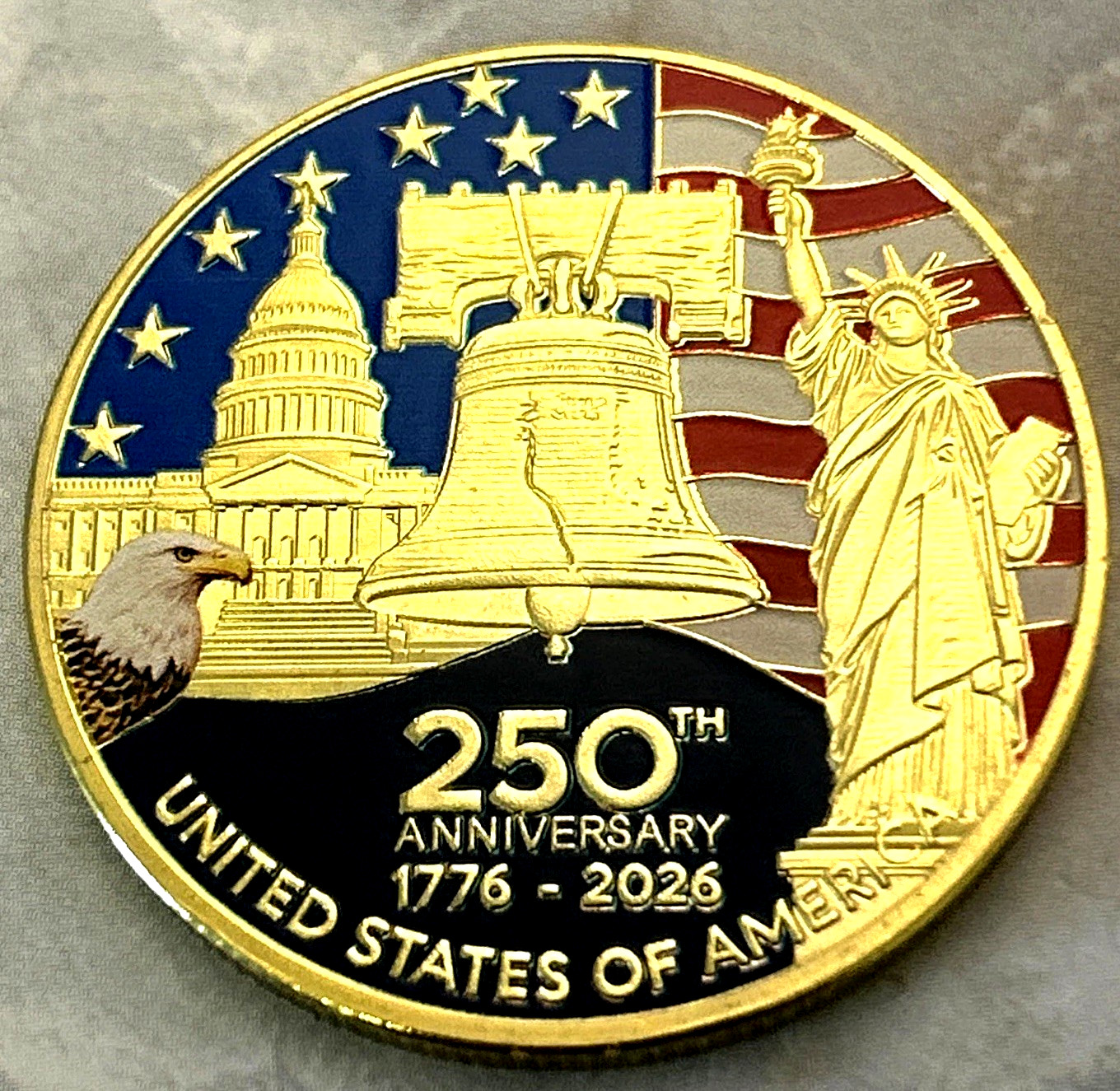 250TH ANNIVERSARY UNITED STATES OF AMERICA 1776-2026 Commemorative Coin Medal