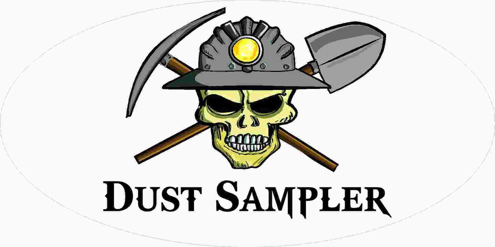 3 - Dust Sampler Skull Coal Mining Tool Box Hard Hat Helmet Sticker Ohio WV H401