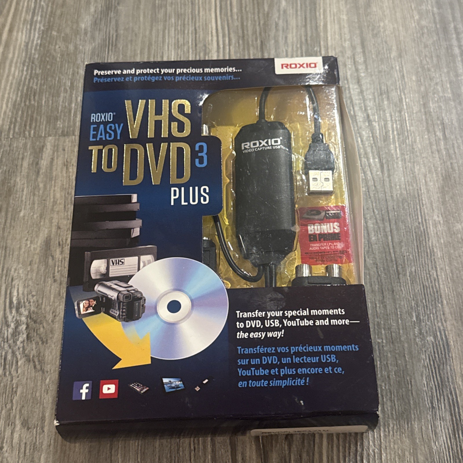 Roxio Easy VHS to DVD 3 Plus - VHS to DVD Converter New & Sealed Transfer Videos