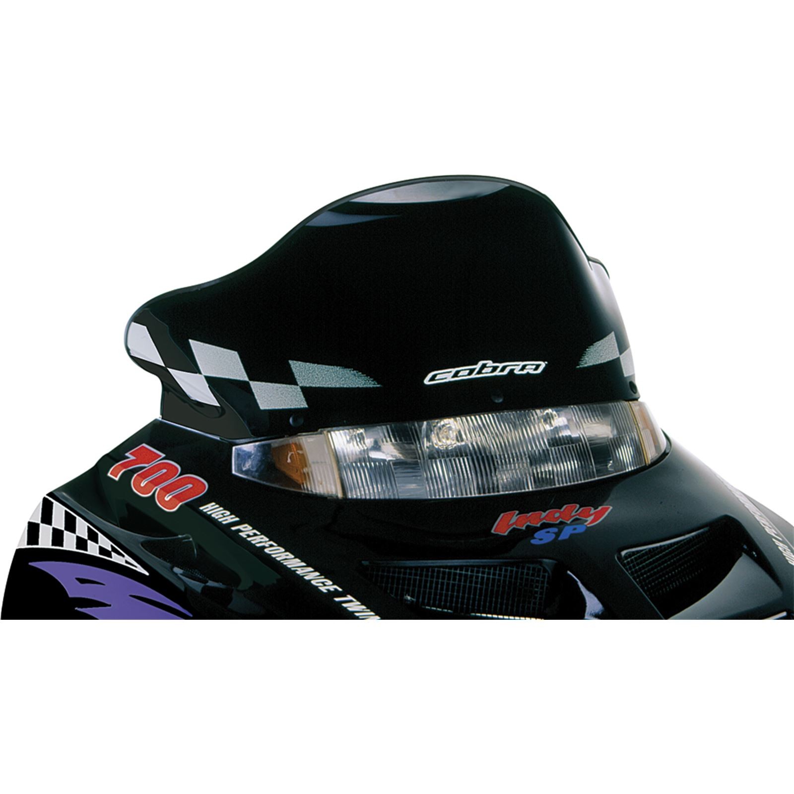 Powermadd Cobra Windshield Gen 2 Black Black/White - Snowmobile 11220