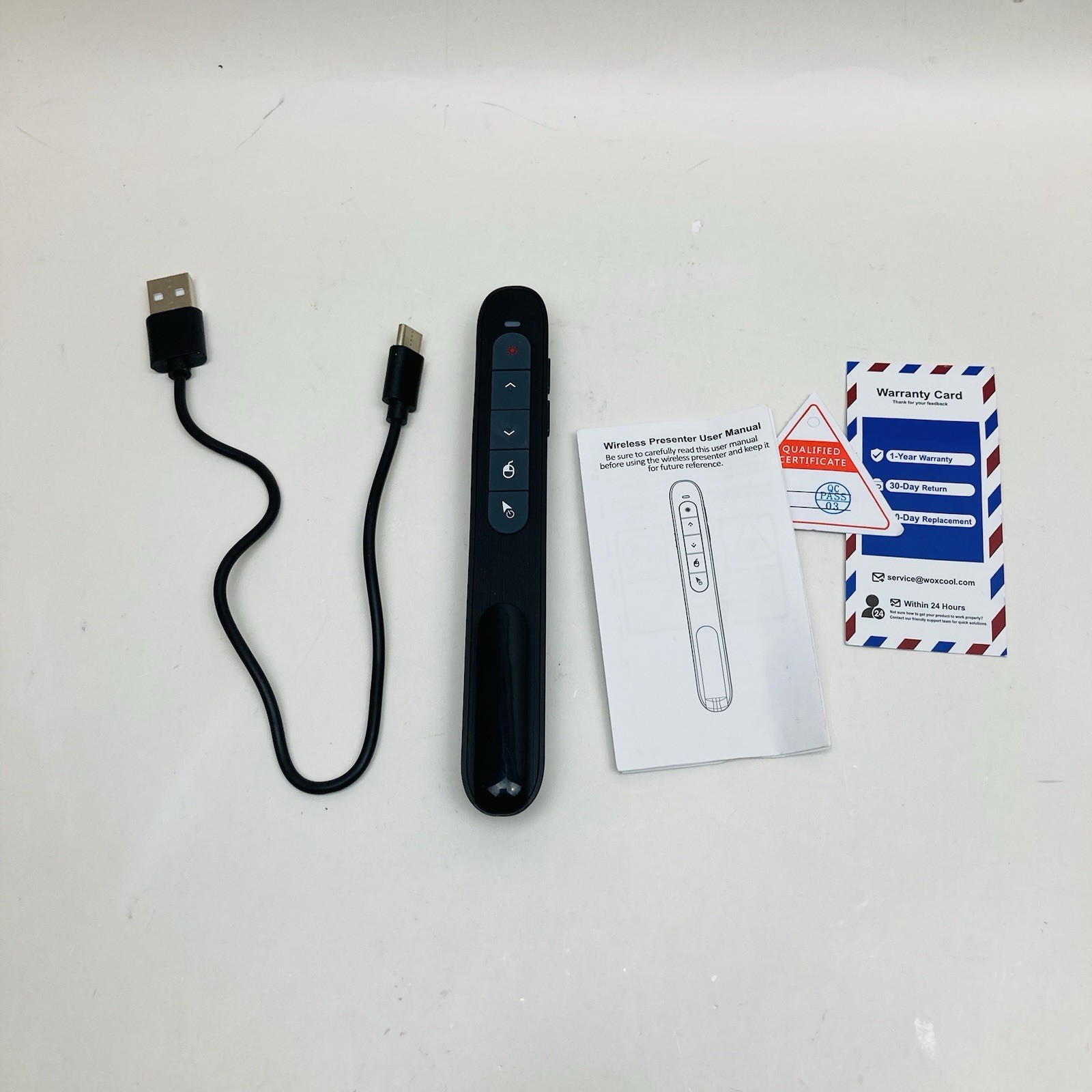 DINOSTRIKE Wireless Presenter Remote W/ Air Mouse Control Rechargeable USB New