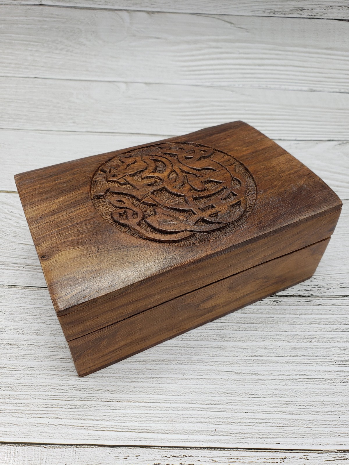 Celtic Horse Wood Celtic Box, Irish Wooden Box, Renaissance Welsh Keepsake Box,