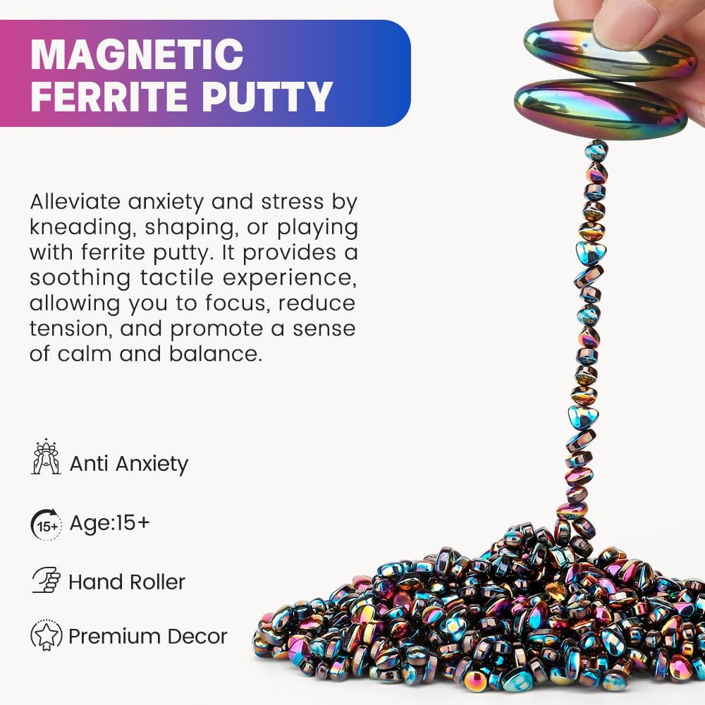 Slime Putty Set, Cool Fidget Magnet Ferrite Putty, Medium, Multicolored