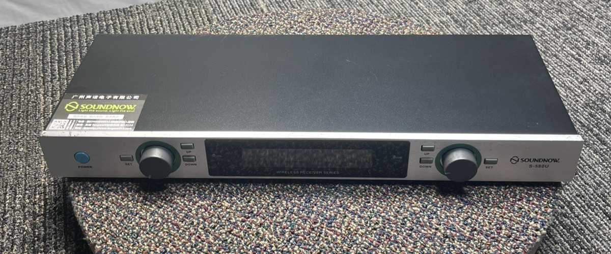 (1) SoundNow S-580U Wireless Microphone Receiver w/Power Supply. TESTED.