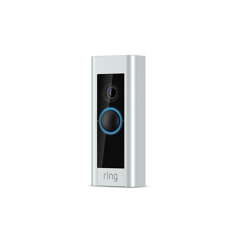 Ring Video Doorbell Camera Microphone Wi-Fi Alexa Satin Nickel Silver/Black
