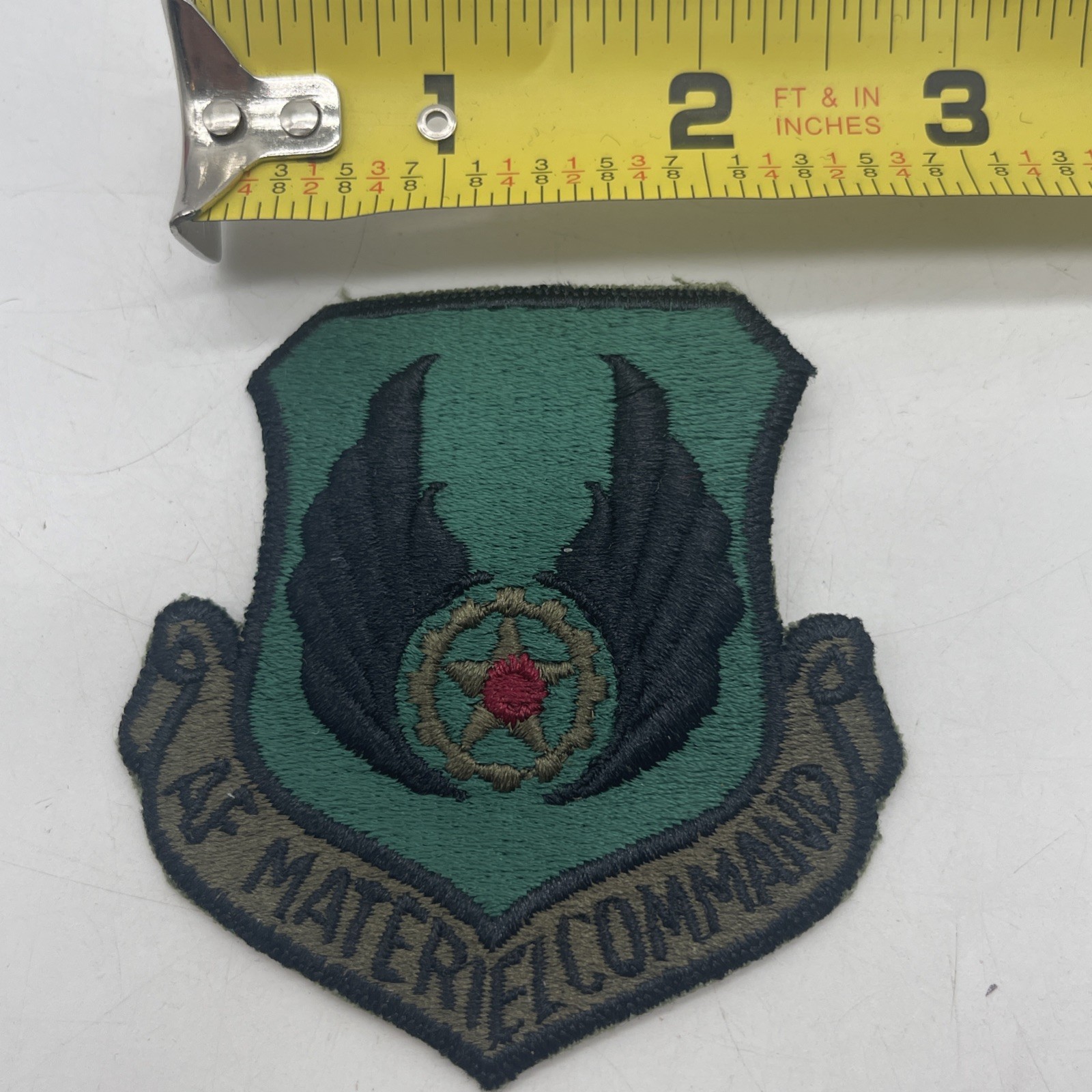 U.S. Military Air Force AF MATERIEL COMMAND Shoulder Patch Subdued Green 3” Iron