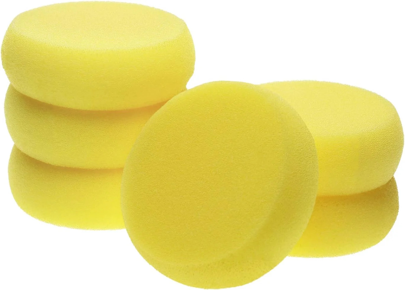 Round Sponges 6pcs 3inch Yellow Painting Sponges Synthetic Artist Sp