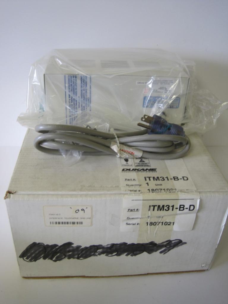DUKANE COMM SYSTEM POWER SUPPLY TELEPHONE INTERFACE 1 LINE ITM31-B-D ITM31BD NEW