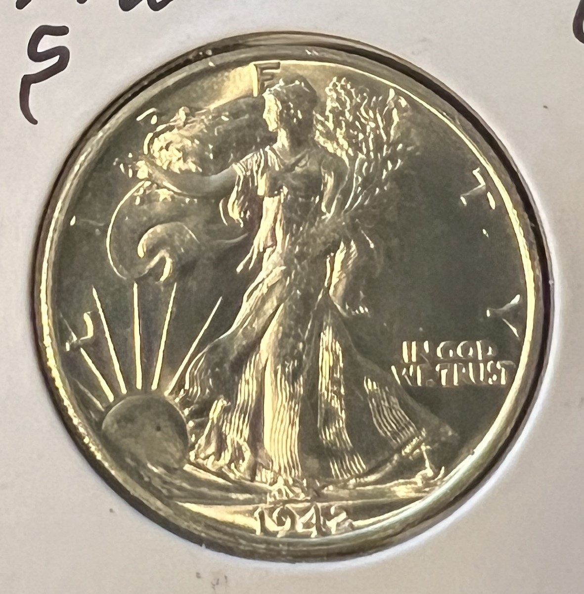 1942-S WALKING LIBERTY SILVER HALF CHOICE UNCIRCULATED++++  ACTUAL COIN #10623