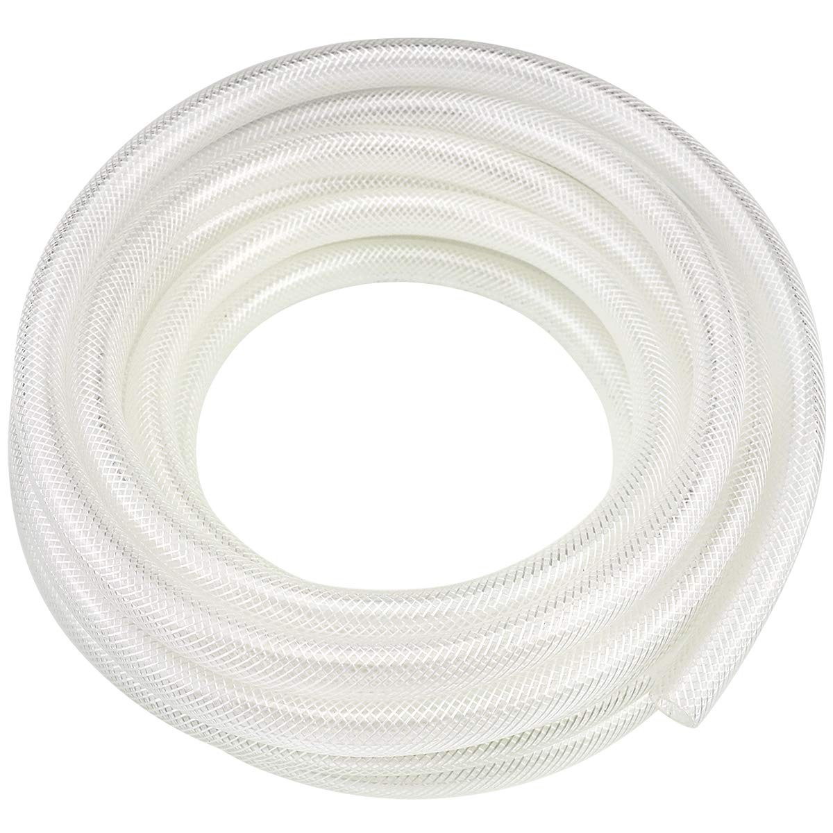 3/8" ID x 10 Ft High Pressure Braided Clear PVC Vinyl Tubing 10 Feet,