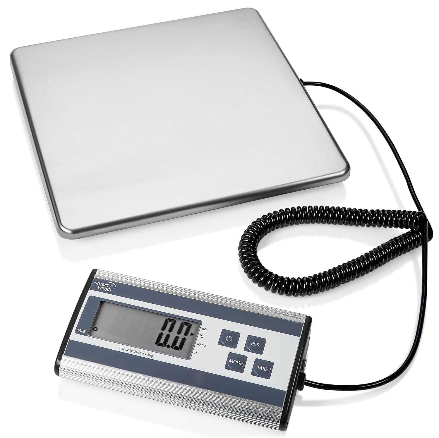 Digital Postal Shipping Scale Heavy Duty 440 lb Capacity 6 oz Readability Hold &