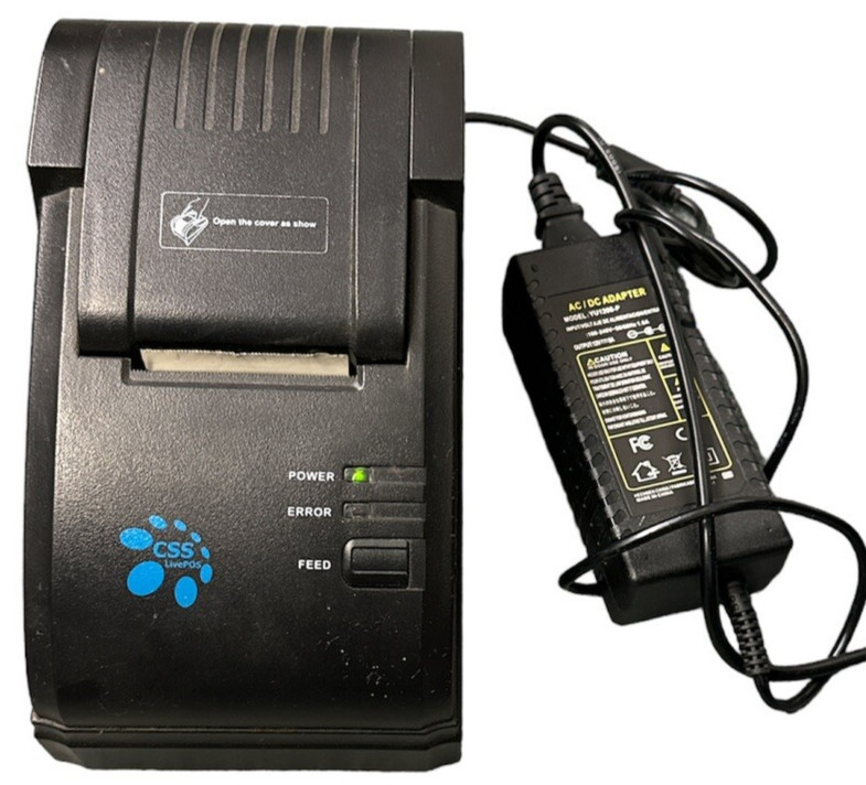 CSS Live POS  M070091086 RECEIPT PRINTER and Charger Cable