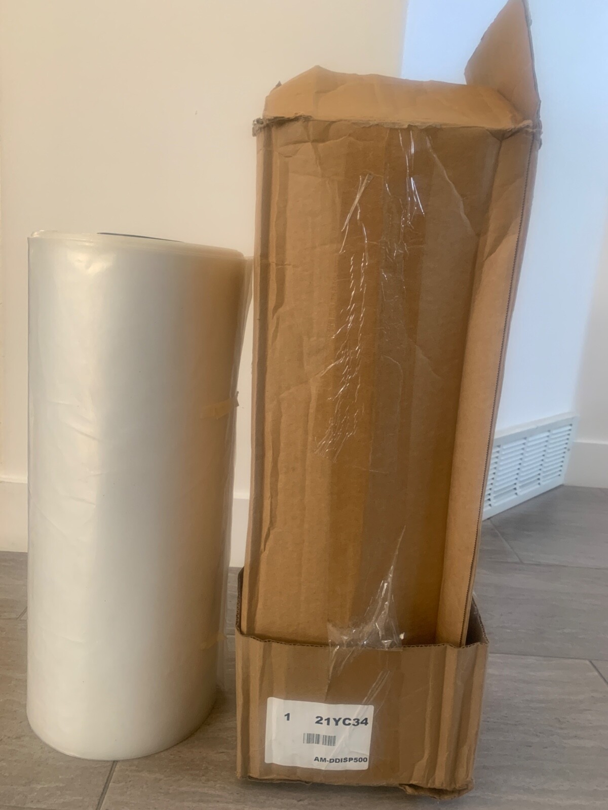 Americ Am-Ddisp500 Disp Ventilation Duct,20In X 500Ft X .04,Poly