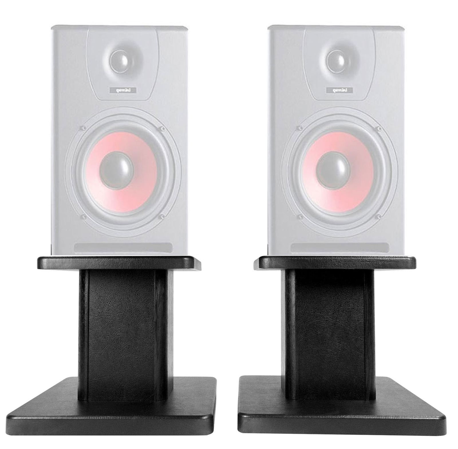Rockville 8” Black Studio Monitor Speaker Stands For Gemini SR-5 Monitors
