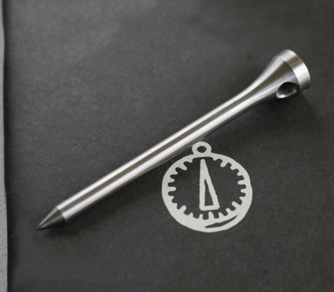 New Solid Titanium Alloy Golf Tee 70mm Keychain EDC Tool Lightweight Non Fade