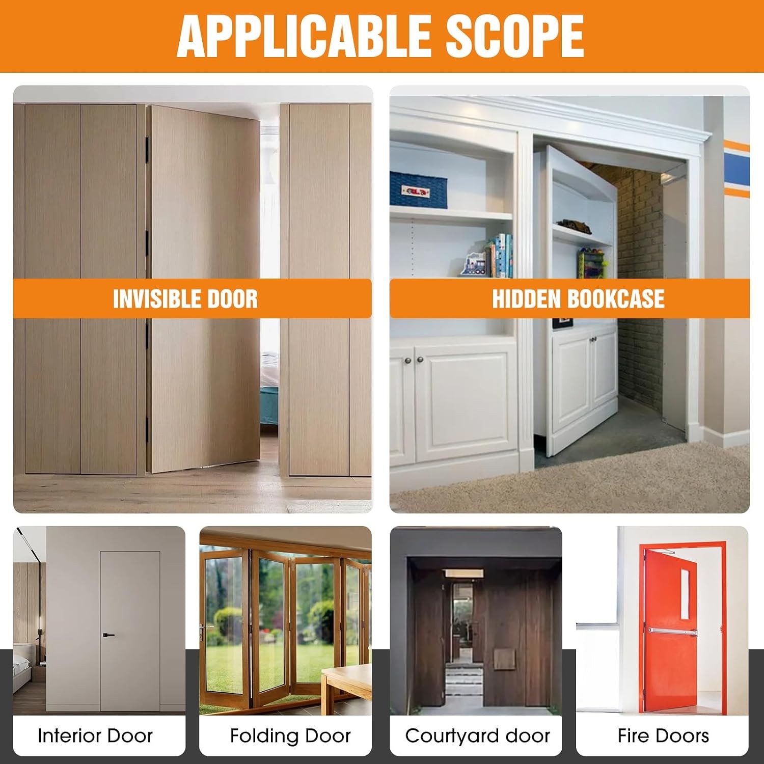 6" Hidden Door Hinge/Concealed Hinges,Invisible Hinges | Invisible Door Silent