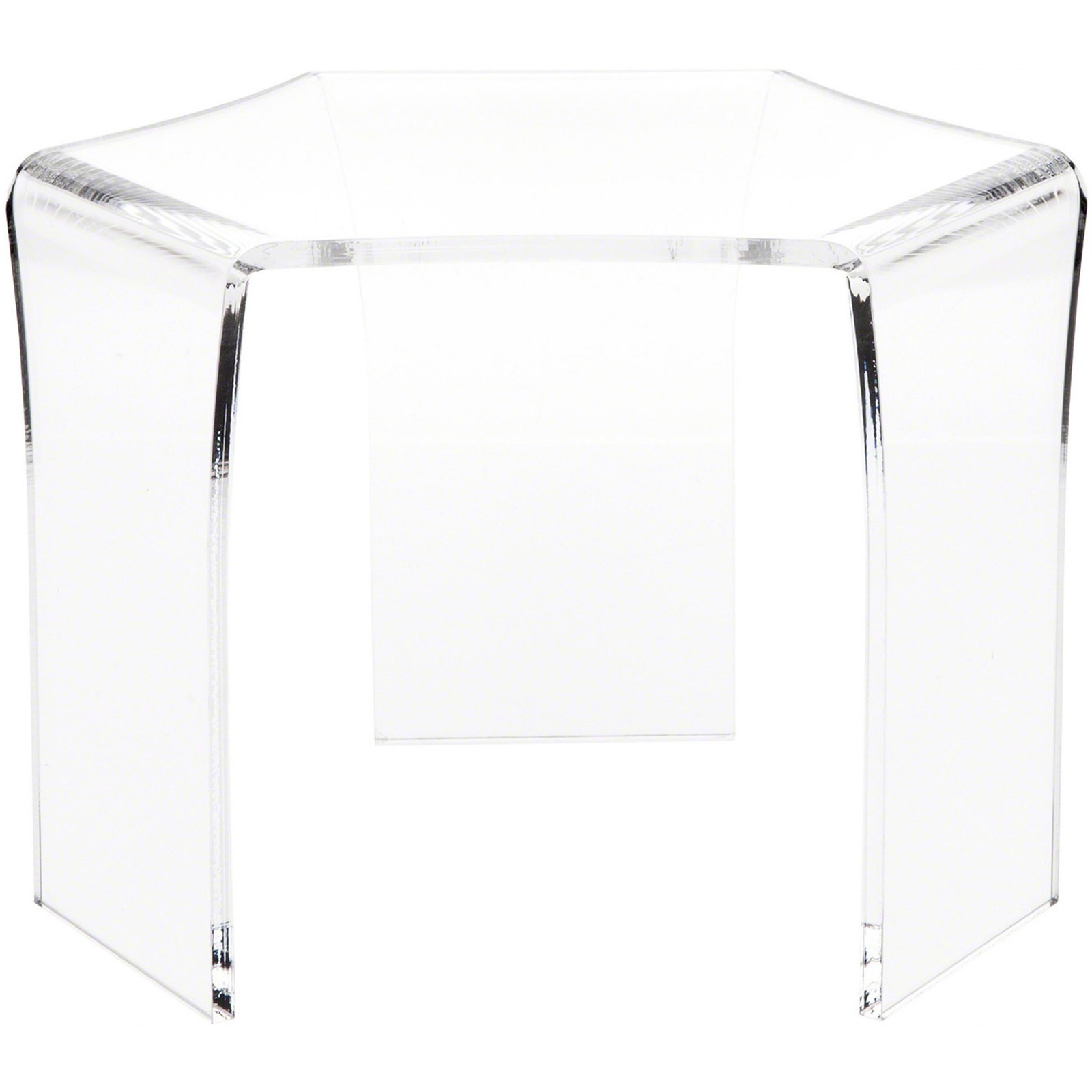 Plymor Clear Acrylic Tri-Leg (6 Sided) Display Riser, 7.75" H x 11" W x 9.5" D