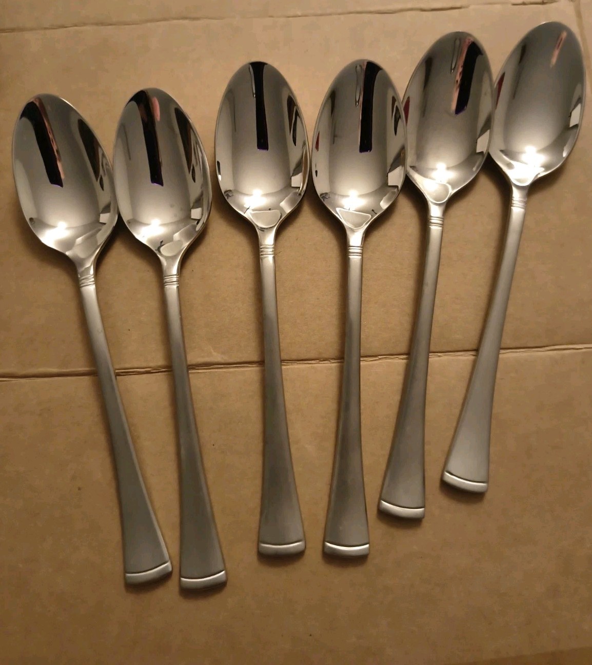 Lot of 6 Mikasa Alyse  Teaspoons 18/10 Stainless Steel Flatware