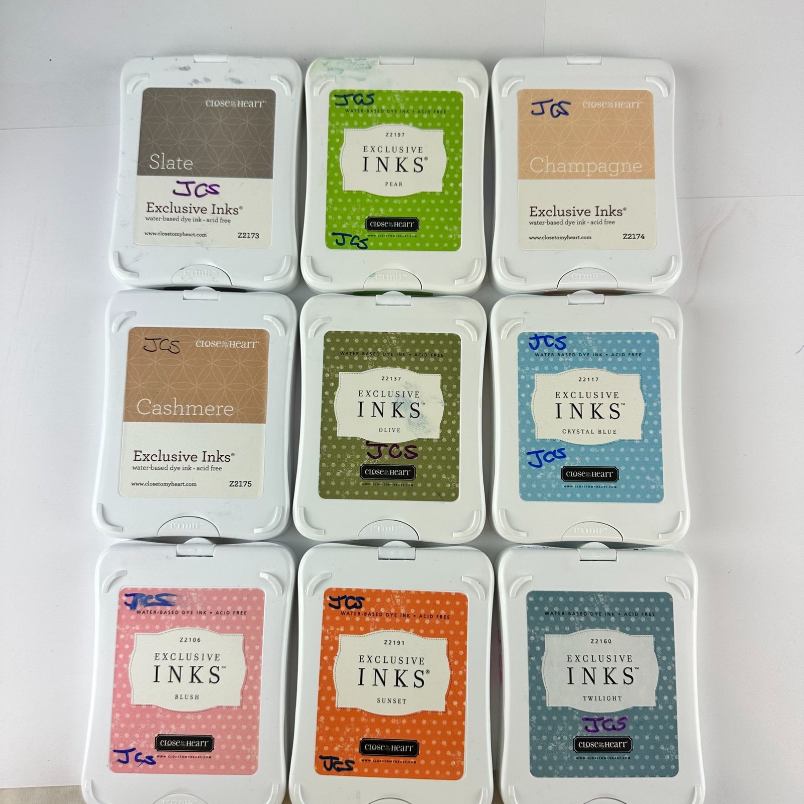 Close To My Heart Exclusive Ink Stamp Pads Bundle Lot Of 9 Colors