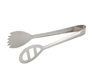 Winco PTOS-8 Oval Salad Tong, Satin Finish Stainless Steel, 7 3/4"