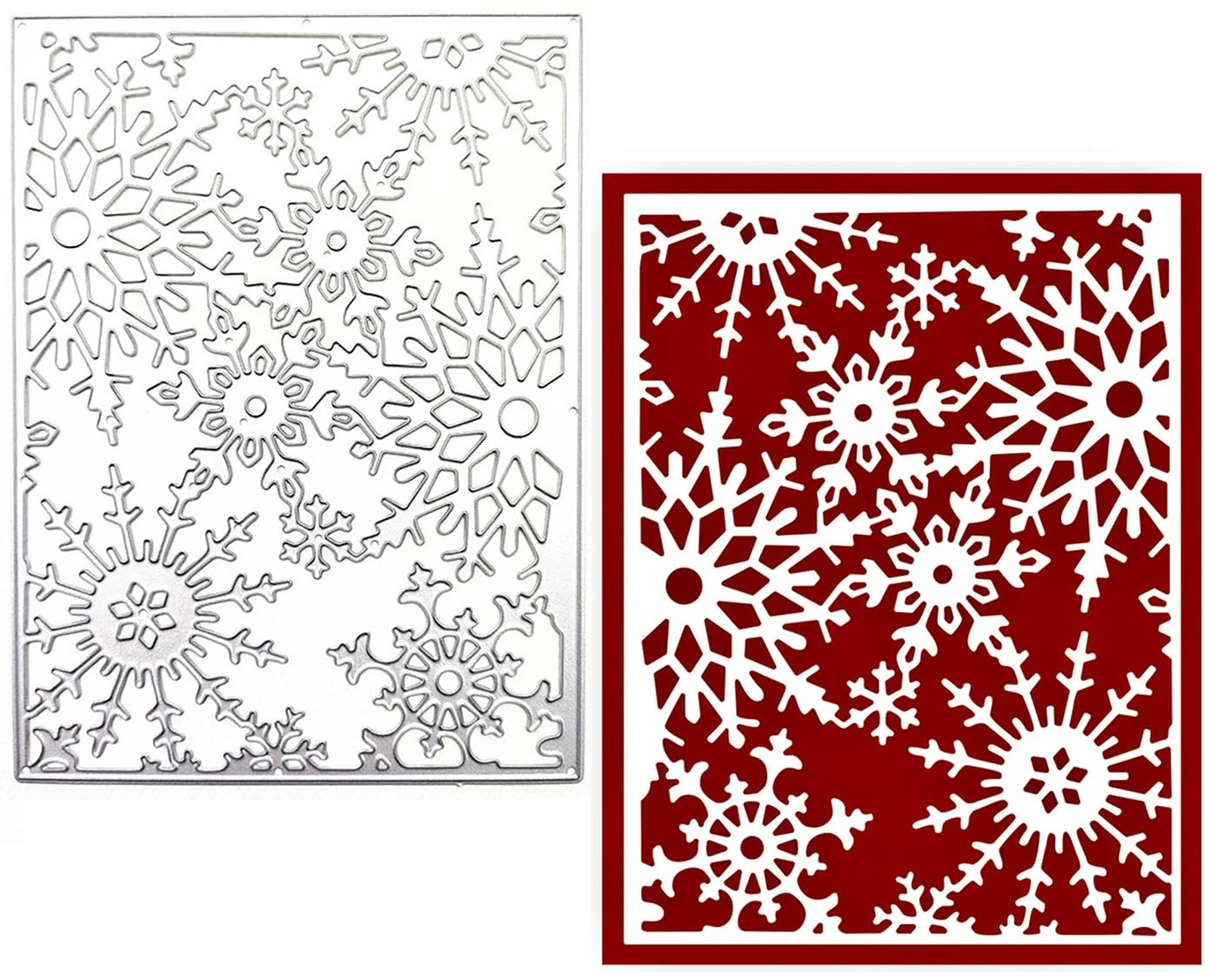 Christmas Snowflake Frame Metal Die Cuts, Snow Flower Cutting Dies for DIY Sc...