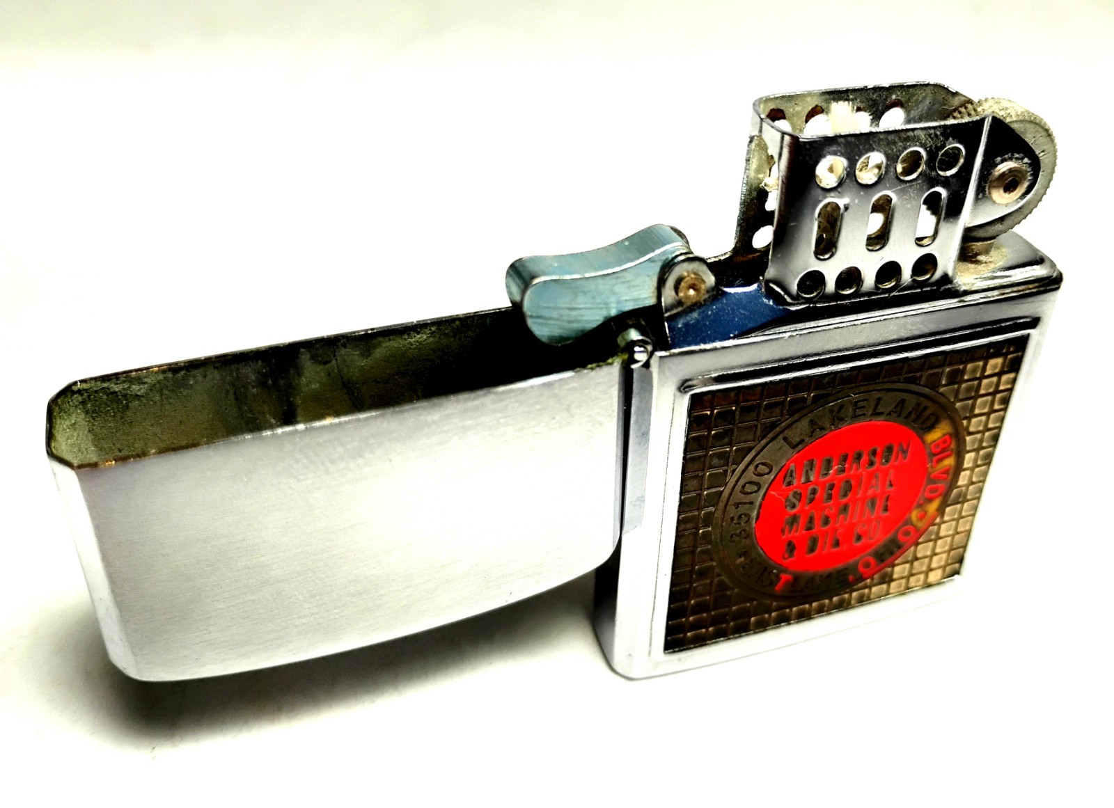 Rare DIRECT D54 Lighter w/ Advertising Anderson Special Machine & Die Co. Ohio