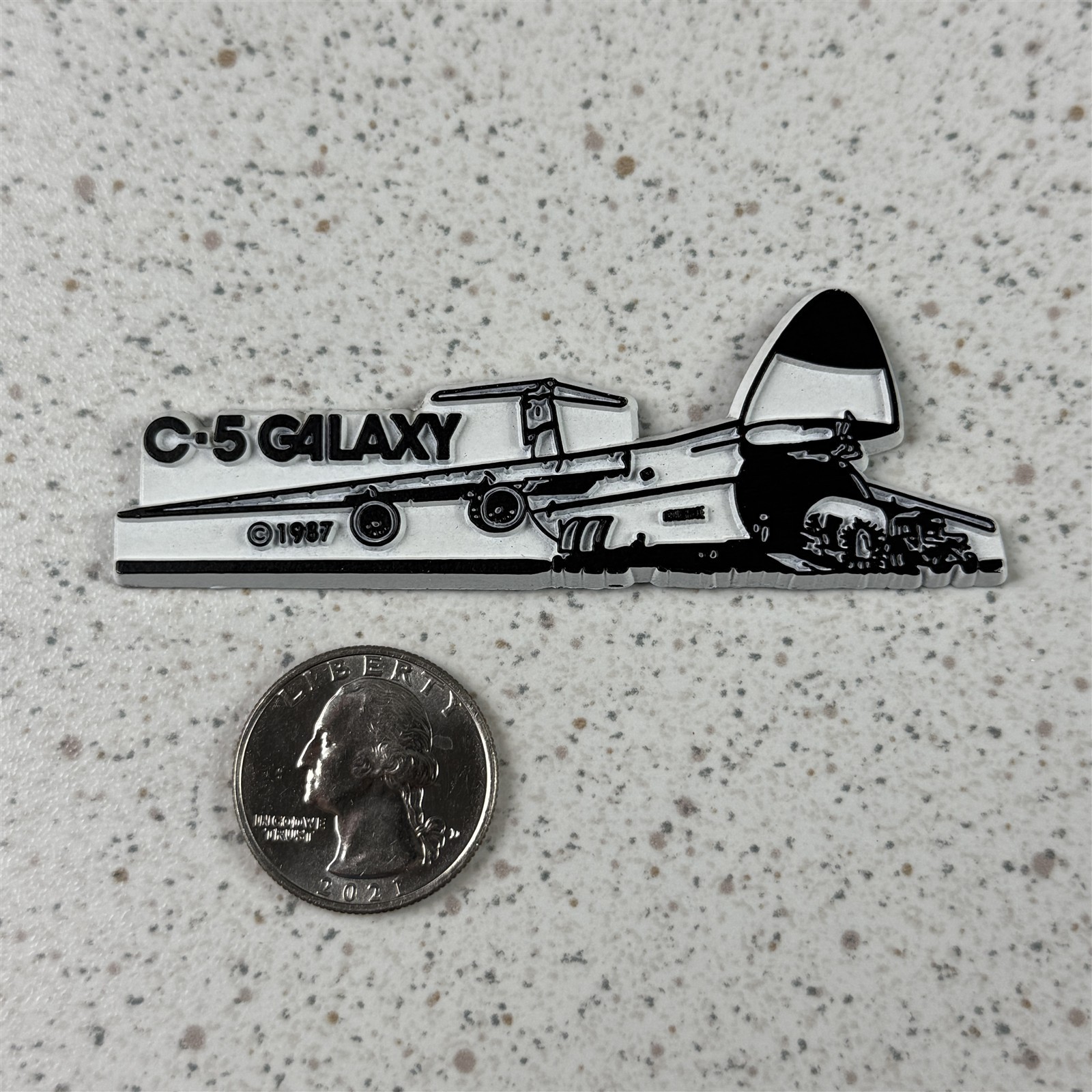 Vtg Action Packets Lockheed C-5 Galaxy Transporter Rubber Fridge Magnet #53666